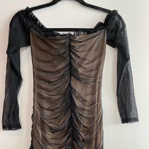 Fashion Nova Two-toned Rouged Mini Dress